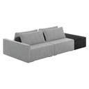 Ver imagem 1 de Sofá Ilha 2 Lugares Living 252cm Modulado Lary Veludo-pu Pto K01 Cor Cinza