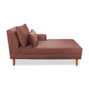 Ver imagem 3 de Divã Chaise Chloe 1,60M Veludo Pés Chanfrado Castanho - Rose