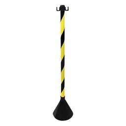 Pedestal Zebrado Preto e Amarelo Desmontavel 90cm - 700.10848 - Plastcor - 1
