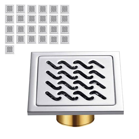 Ralo Kit 25 Uni Inox 10x10 Banheiro Anti Odor Anti Inseto Cozinha Resistente Lavanderia Higienico Qu