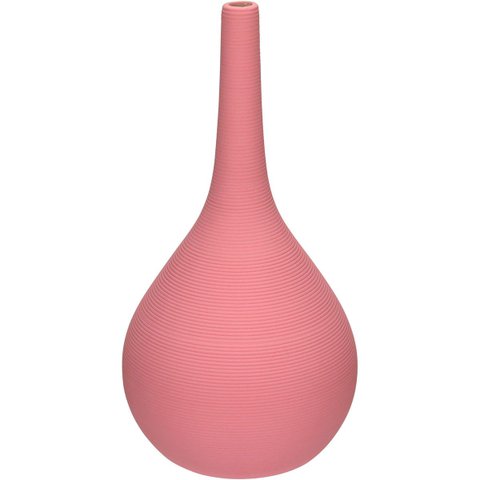 Vaso Decorativo Enfiete Casa Aparador Garrafa Home&Co Cerâmica 29x15x15cm Rosa