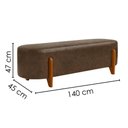 Ver imagem 3 de Puff Recamier Organico Imperial 140 cm Corino Canela Impo