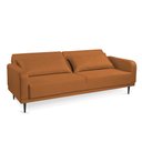 Ver imagem 4 de Sofá Cama 03 Lugares Angel Linho Terracota Pés Tabaco - D’Rossi