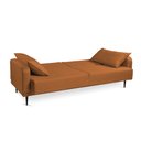 Ver imagem 5 de Sofá Cama 03 Lugares Angel Linho Terracota Pés Tabaco - D’Rossi