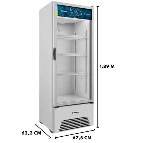 Refrigerador Conservador Geladeira Expositora Vertical  403 Litros 220V VB40AL Metalfrio - 5