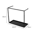 Ver imagem 3 de Prateleira Minimalista para Sala Quarto e Cozinha 40x35cm Una Preto