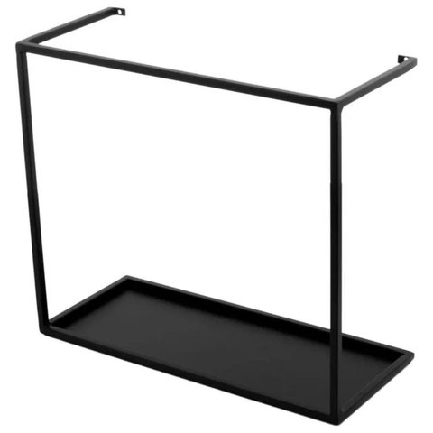 Prateleira Minimalista para Sala Quarto e Cozinha 40x35cm Una Preto