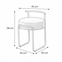Ver imagem 2 de Banqueta Moderna Estofada:sued Bege