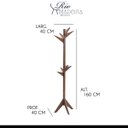 Ver imagem 2 de Cabideiro Vertical de Chão Retrô Turquia 40Cm Quarto Closet Madeira Maciça Taeda Imbuia - RioMadeira
