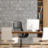 Papel de Parede Hexagonal Marmore-60x300cm - 3