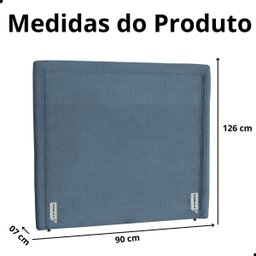 Cabeceira de Cama Box Estofada 90 Cm Solteiro Linho Stela - 7