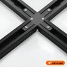 Conector Emenda Tipo X Preto para Trilho Eletrificado - 3