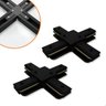 Conector Emenda Tipo X Preto para Trilho Eletrificado - 1