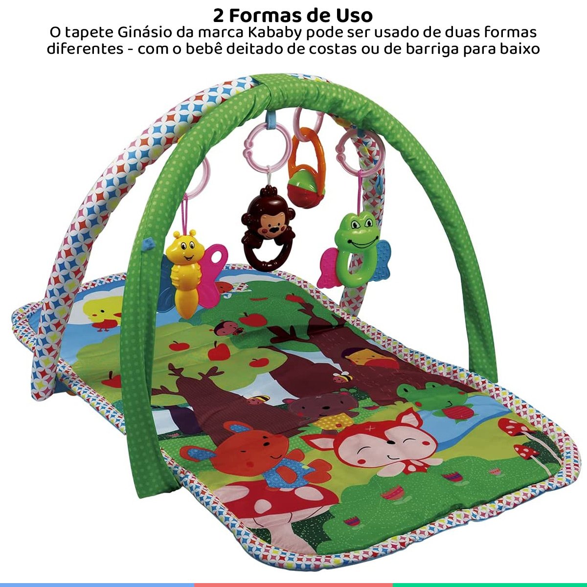 Tapete De Atividades Infantil Ginásio Tapete Para Bebê com Arco Móbile ...