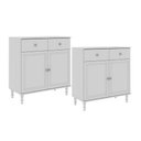 Ver imagem 1 de Aparador Buffet Ditália 2 Gavetas 2 Portas 2 Unidades R-629 Branco