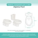Ver imagem 3 de Assento Sanitário Tampa de Vaso Branco Mdf Laqueado Alpinia para Bacia Fiori