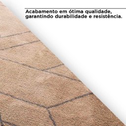 Tapete Bodrun 200x250cm Sala Quarto Tecido Geométrico Decorativo Cor Bege - 5