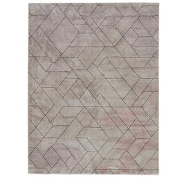 Tapete Bodrun 200x250cm Sala Quarto Tecido Geométrico Decorativo Cor Bege - 2