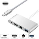 Ver imagem 2 de Cabo Adaptador USB-C 3.1 para HDMI 4K USB 3.0 TYPE-C RJ45 JC-TYC-401 F3