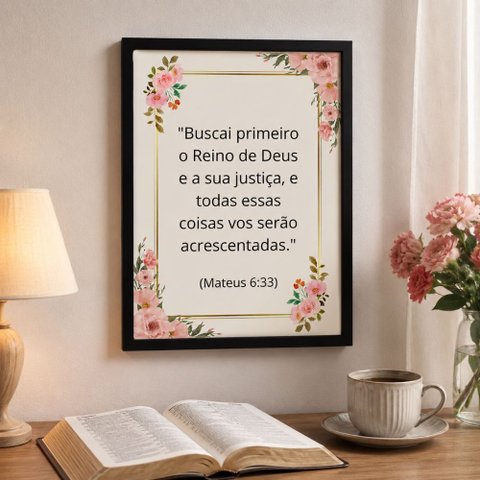 Quadro Motivacional"Buscai Primeiro o Reino de Deus..."