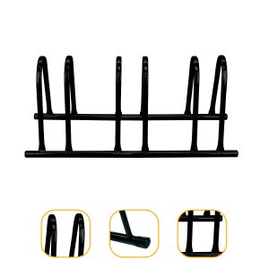 Suporte 3 V Bicicletario Bike Estacionamento Fixação para Condominio Casa Aro 24 Ao 29