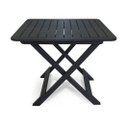 Ver imagem 1 de Mesa Quadrada Dobrável Plástica Preta 80x72x70cm 25672