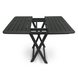 Mesa Quadrada Dobrável Plástica Preta 80x72x70cm 25672 - 4