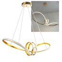 Ver imagem 2 de Lustre Luminaria Aneis Infinito Arco 3 em 1 Led Pendente Decoraçao Iluminaçao Moderno Ambiente
