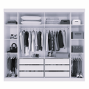 Ver imagem 3 de Guarda Roupa Casal 6 Portas 6 Gavetas Olimpia Valverde Moveis Branco