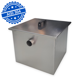 Caixa de Gordura Aço Inox 304 Resistente a Corrosão 40x40x30 - 7
