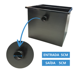 Caixa de Gordura Aço Inox 304 Resistente a Corrosão 40x40x30 - 5