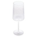 Ver imagem 2 de Taça para Vinho Cristal Martelado Petra 600ml Incolor Lyor