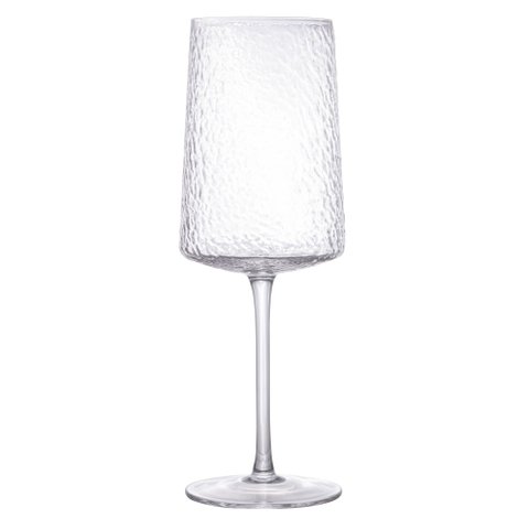 Taça para Vinho Cristal Martelado Petra 600ml Incolor Lyor