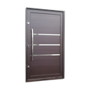 Ver imagem 1 de Porta Pivot.Alumínio Lamb.Evolution c/Pux.e.Elite Marrom Corten 240x130 Brimak