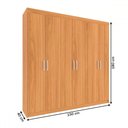 Ver imagem 4 de Guarda-roupa Casal Montreal 6 Portas 2 Gavetas Cinamomo - Evidência Móveis