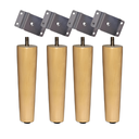 Ver imagem 1 de Kit 4 Pés Palitos de Madeira para Moveis Armarios Poltrona Sofa de 15 Cm