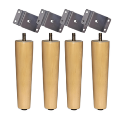 Kit 4 Pés Palitos de Madeira para Moveis Armarios Poltrona Sofa de 15 Cm - 1