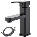 Ver imagem 3 de Torneira Monocomando Misturador 18cm Lorben Banheiro Quadrada Baixa Preto Fosco