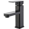 Torneira Monocomando Misturador 18cm Lorben Banheiro Quadrada Baixa Preto Fosco - 1