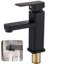 Ver imagem 6 de Torneira Monocomando Misturador 18cm Lorben Banheiro Quadrada Baixa Preto Fosco