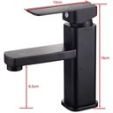 Ver imagem 2 de Torneira Monocomando Misturador 18cm Lorben Banheiro Quadrada Baixa Preto Fosco