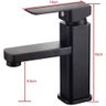 Torneira Monocomando Misturador 18cm Lorben Banheiro Quadrada Baixa Preto Fosco - 2