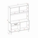 Ver imagem 4 de Armário Cozinha Compacta Cleo 8 Portas 1 Gaveta MDF-MDP 121cm Off White Aramóveis