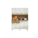 Ver imagem 3 de Armário Cozinha Compacta Cleo 8 Portas 1 Gaveta MDF-MDP 121cm Off White Aramóveis