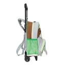 Ver imagem 2 de Mochila Escolar Infantil com Rodinhas Preguiça In2587kr Verde - Tututti