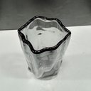 Ver imagem 2 de Vaso Decorativo Cachepô Enfeite 30x15x10cm Vidro Cinza Nh
