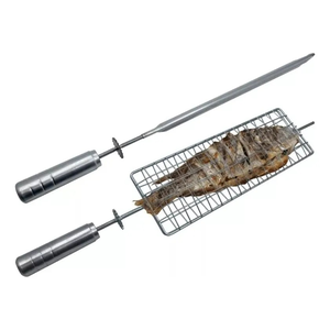 Kit Espetos 1 Grelha 1 Espada para Grill Giratório