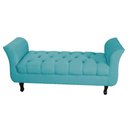 Ver imagem 1 de Divã Recamier Barcelona - 1,95 Suede - Azul Turquesa