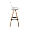 Kit 2 Banquetas Altas Lorena Rivatti Polipropileno Branca Base Madeira - 3