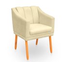 Ver imagem 5 de Kit com 2 Poltronas Cadeira para Sala Confortável e Moderna Mila Suede:terracota